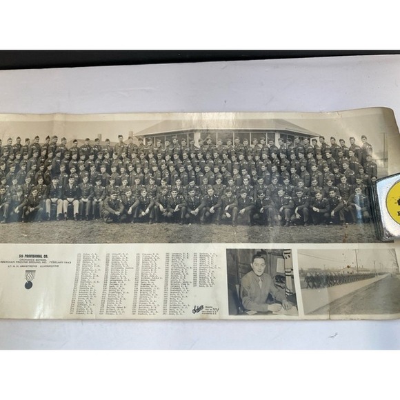 Other - Vintage 1943 WWII Aberdeen Proving Ground Panoramic Photo 5th Prov Co Fair 28x10